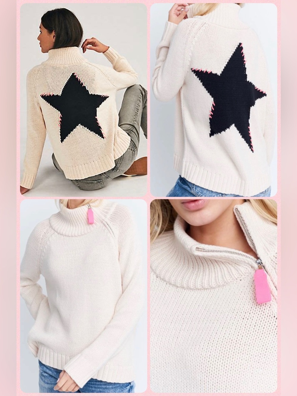 NWOT Knit Starlight Zip Up Sweater - Picture 1 of 6